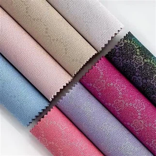 Laserdrukken synthetisch lederen bloempatroon faux lederen wollen rugmateriaal
