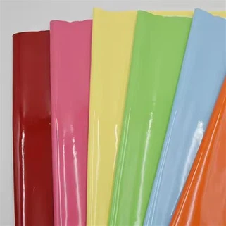 Mirror Faux Synthetische PU Poctent Leather Bushed Fabric voor zakschoenen