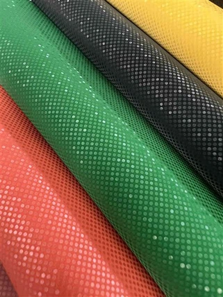 Pu lederen zwarte glitter faux leer