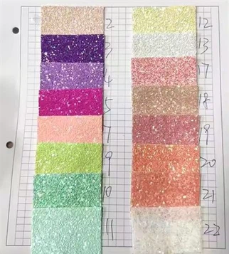 Sluiten Holografische dikke glitter faux kunstmatige leerstof voor het maken van haar boog hoge hakschoen bekleding